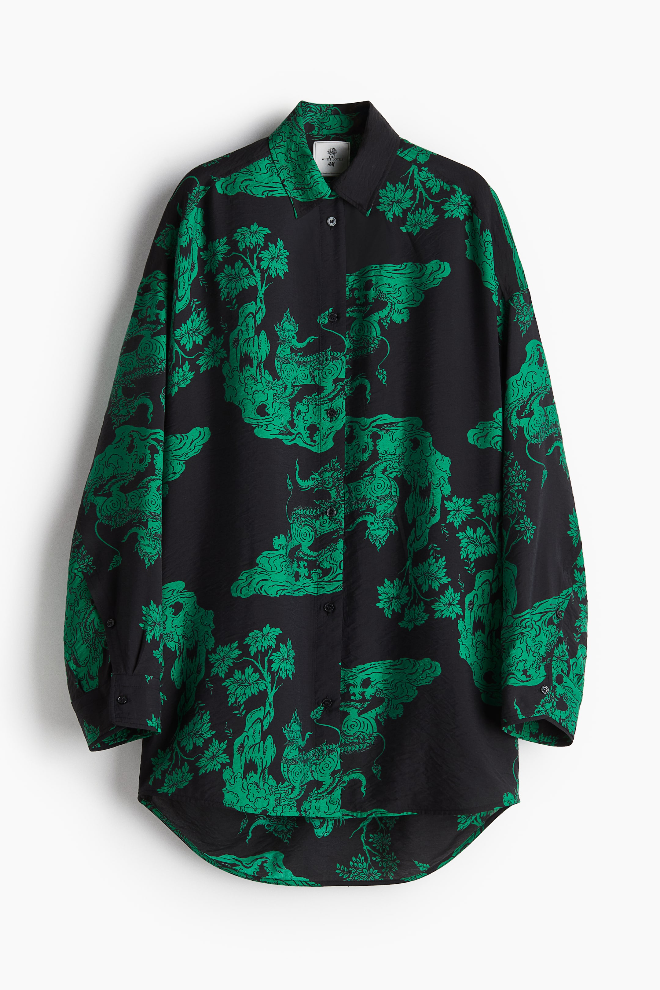 H&M x The White Lotus, Oversized Patterned Shirt