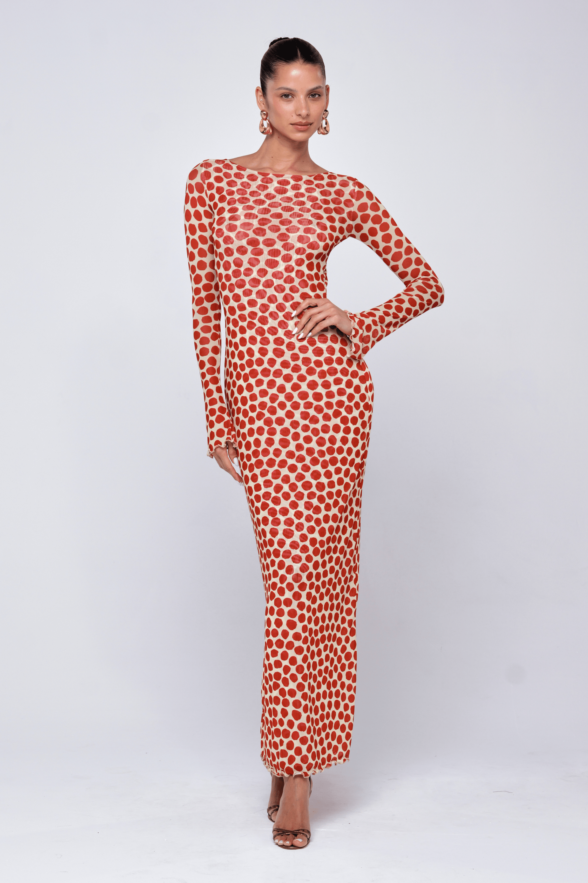 Sylvia Dress in Campari