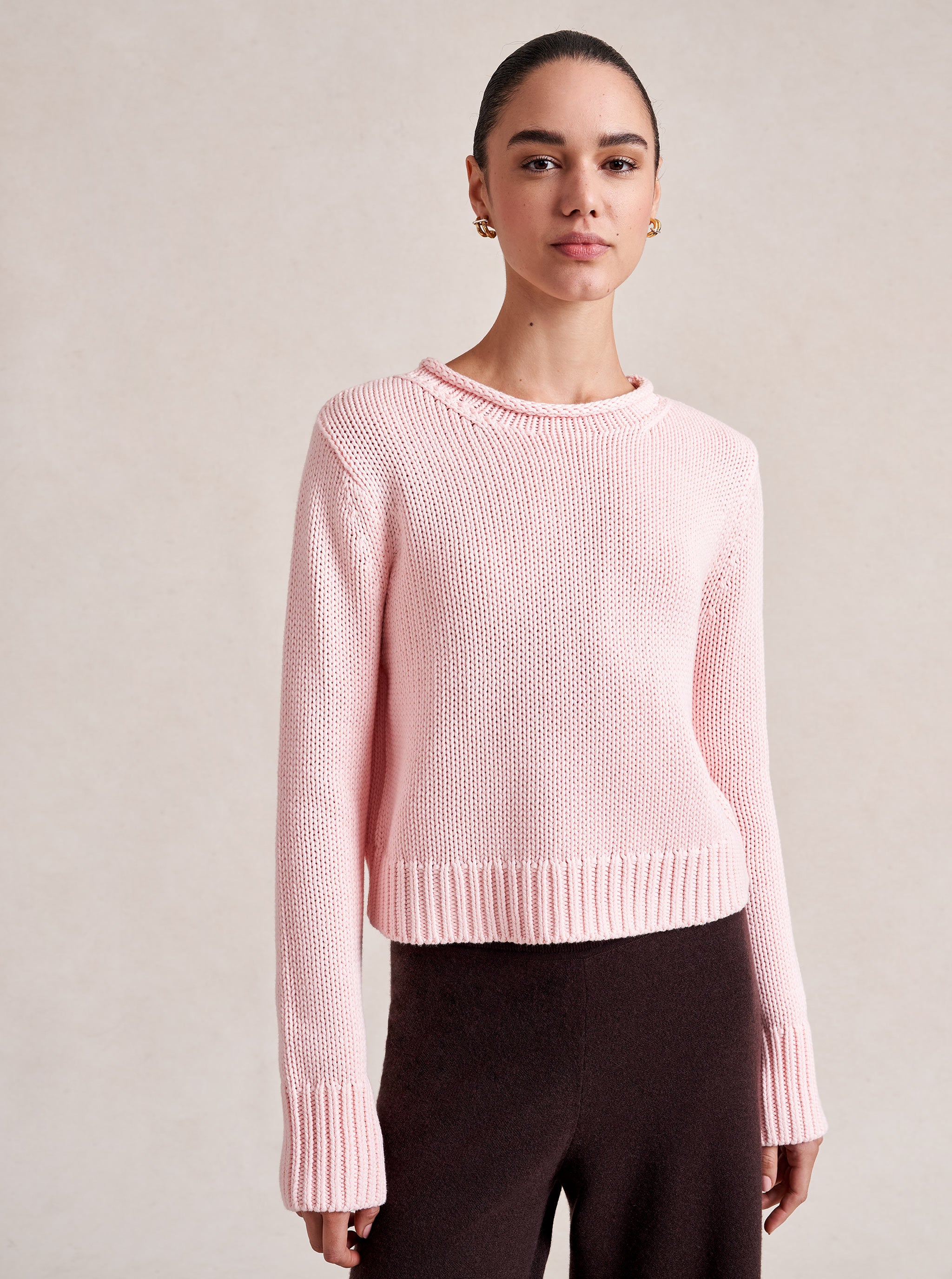 Solid Mini Marina Sweater Xxs in Pink