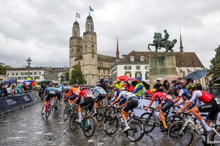 Under-23 men compete in the road race in Zürich at 2024 Road World Championships