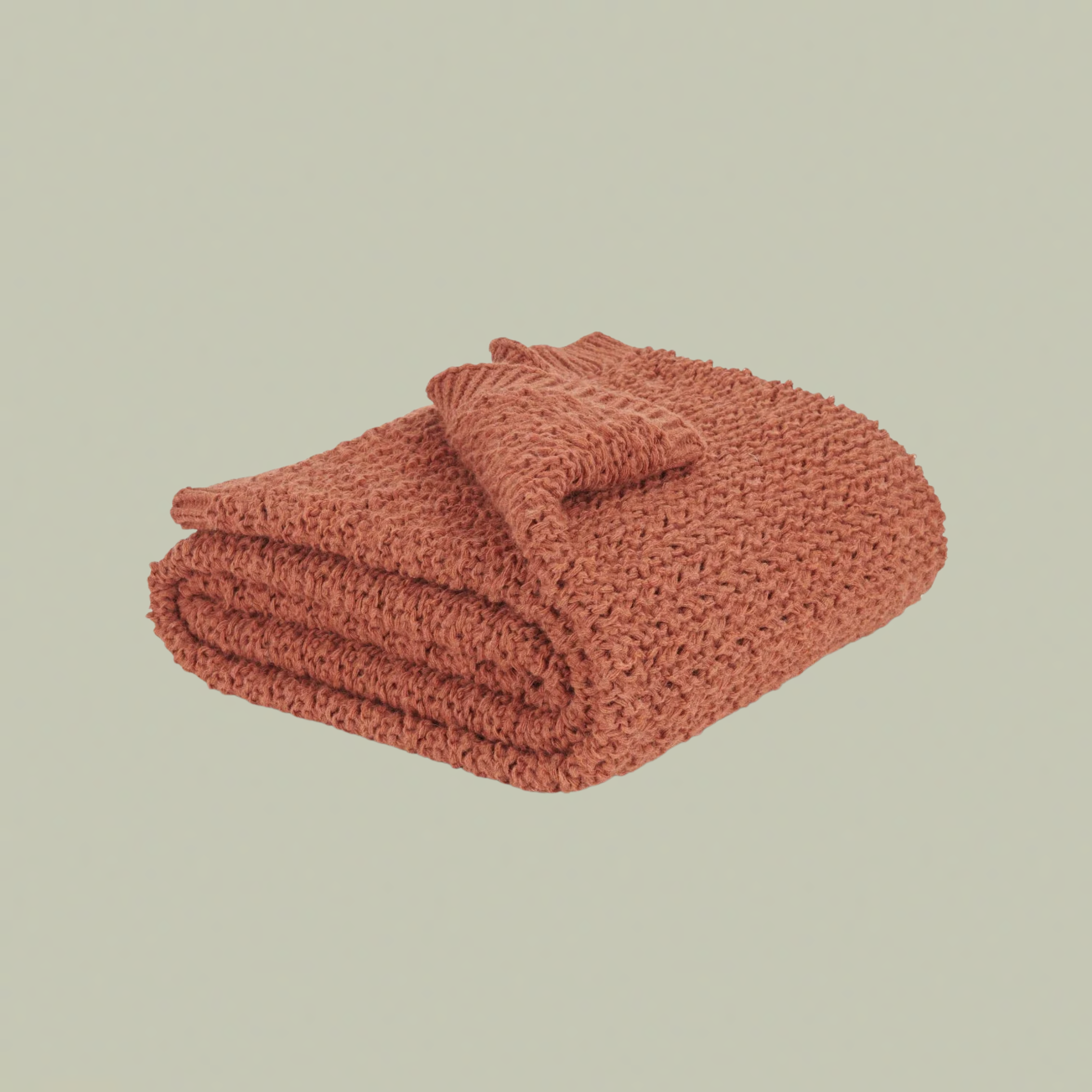 An orange crotchet nit blanket 
