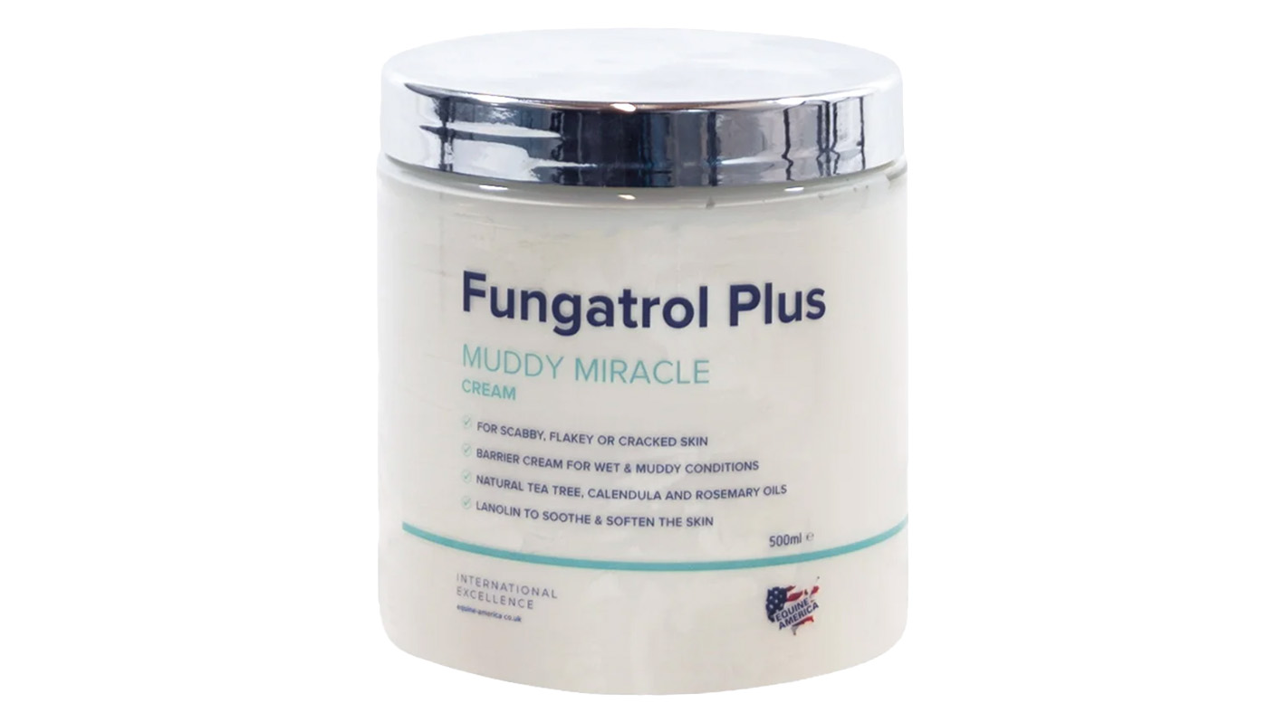 Pot of Equine America&amp;rsquo;s Fungatrol Plus Muddy Miracle Barrier Cream