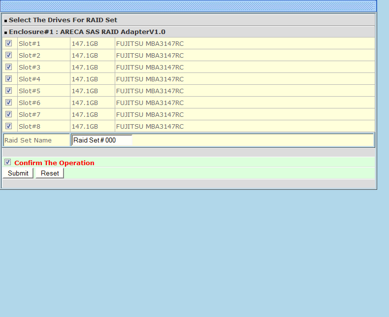 Areca ARC1880i  GUI And Array Setup Four SAS 6 Gb/s RAID