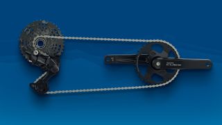 Shimano CUES drivetrain ecosystem featuring a 1x chainset 
