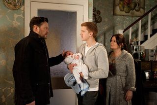 Corrie's Sam: 'Ches is left holding the baby!'