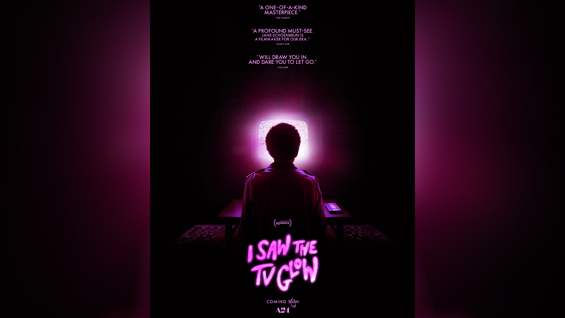 I Saw the TV Glow poster is a stylish twist on classic horror