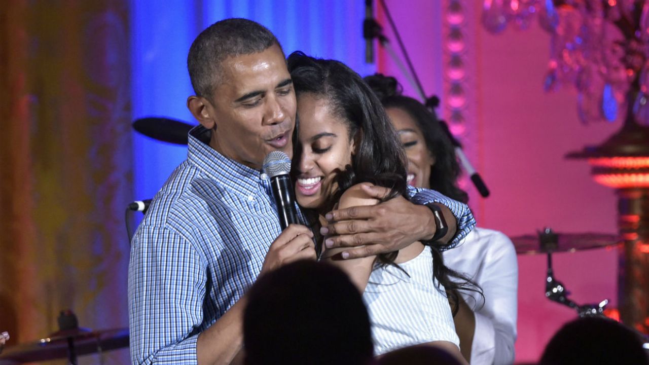 Barack and Malia Obama