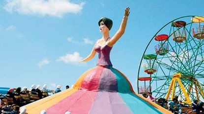 amusement park rides in the west bank city of jenin palestine