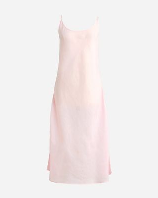 Maryam Nassir Zadeh X J.crew Sheer Bias-Cut Slip Dress in Ramie