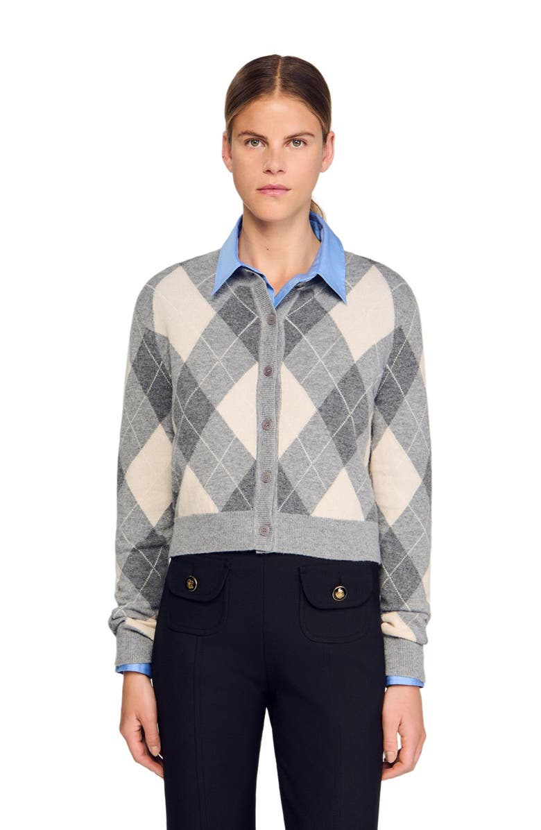 Argyle Pattern Cardigan