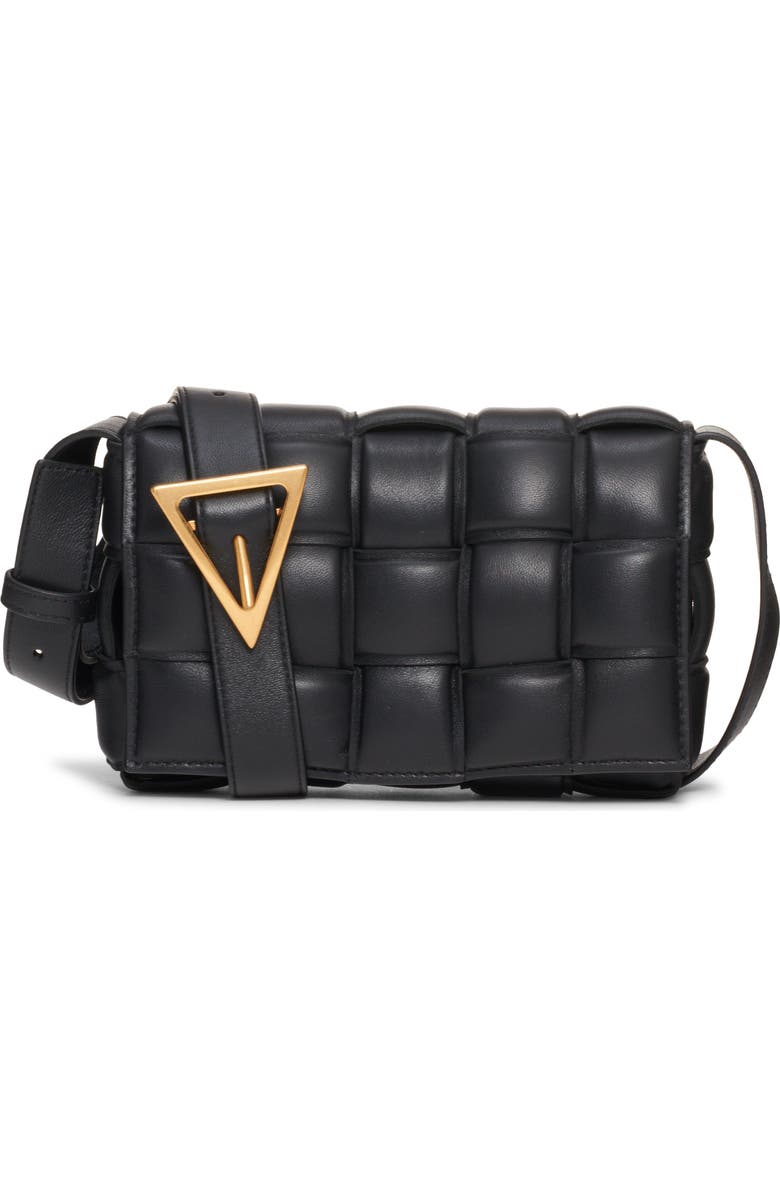 Small Padded Cassette Intrecciato Leather Crossbody Bag