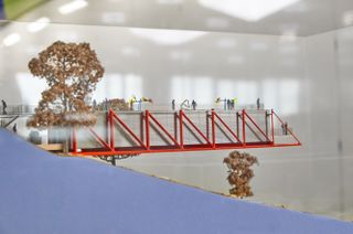 Model of Richard Rogers' design for the drawing pavilion at Château La Coste, photographed in the RSHP studio in 2017