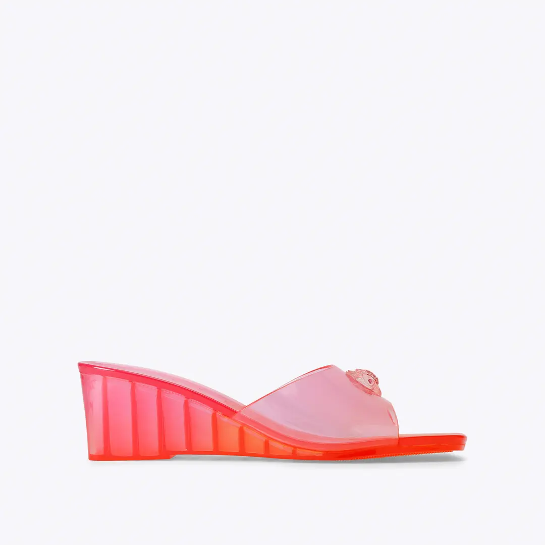 Kurt Geiger, Maddison Wedge Mule in Pink Combination