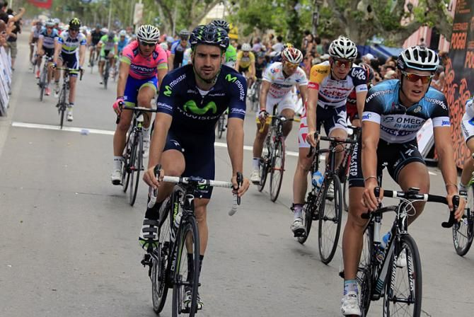Juan Jose Cobo (Movistar) at the finish in Villa Mercedes.