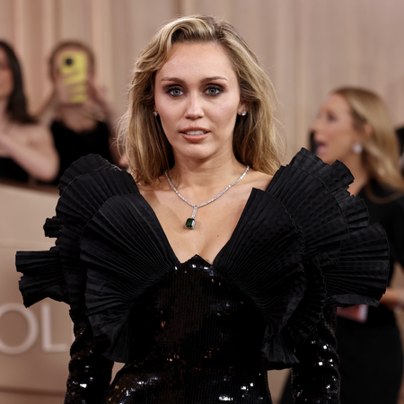 Miley Cyrus attends the 83rd annual Golden Globe Awards at The Beverly Hilton on January 11, 2026 in Beverly Hills, California.