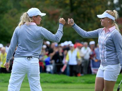 Charley Hull and Suzann Pettersen