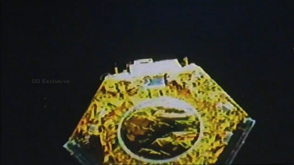 The Indian Space Research Organisation's advanced Cartosat-3 Earth observation satellite separate from its Polar Satellite Launch Vehicle booster to enter orbit after a smooth launch on Nov. 27, 2019.