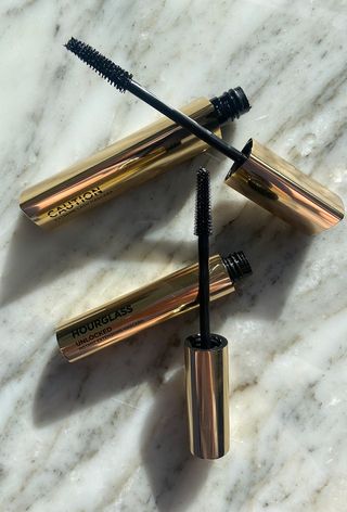 Hourglass Caution and Unlocked mascaras