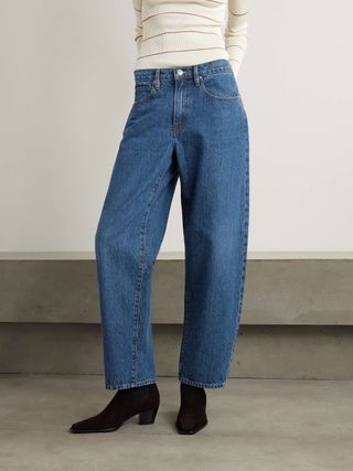 Low Slung Barrel Boyfriend Jeans