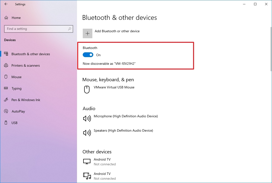 Windows 10 подтверждает адаптер Bluetooth