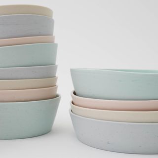 The exterior of these bowls