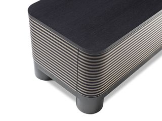 Black and white striped cabinet