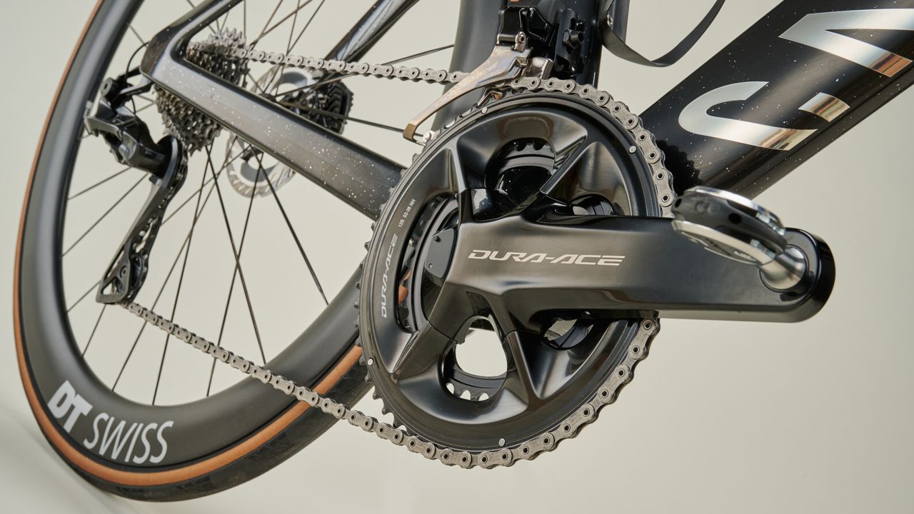 Shimano Dura-Ace Di2 chainset fitted to a Canyon Aeroad road bike