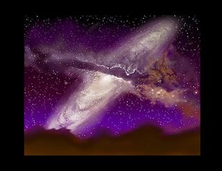 Milky Way and Andromeda Galaxy Collision