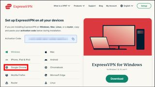 The 'Set up other devices' page on the ExpressVPN web dashboard