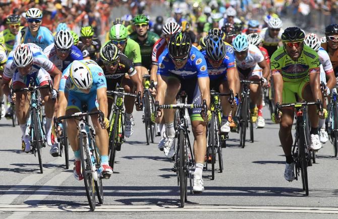 Andrea Guardini (Astana) sprints to his second stage win of the race