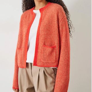 Opal Tonal Stripe Wool Blend Cardigan Hush