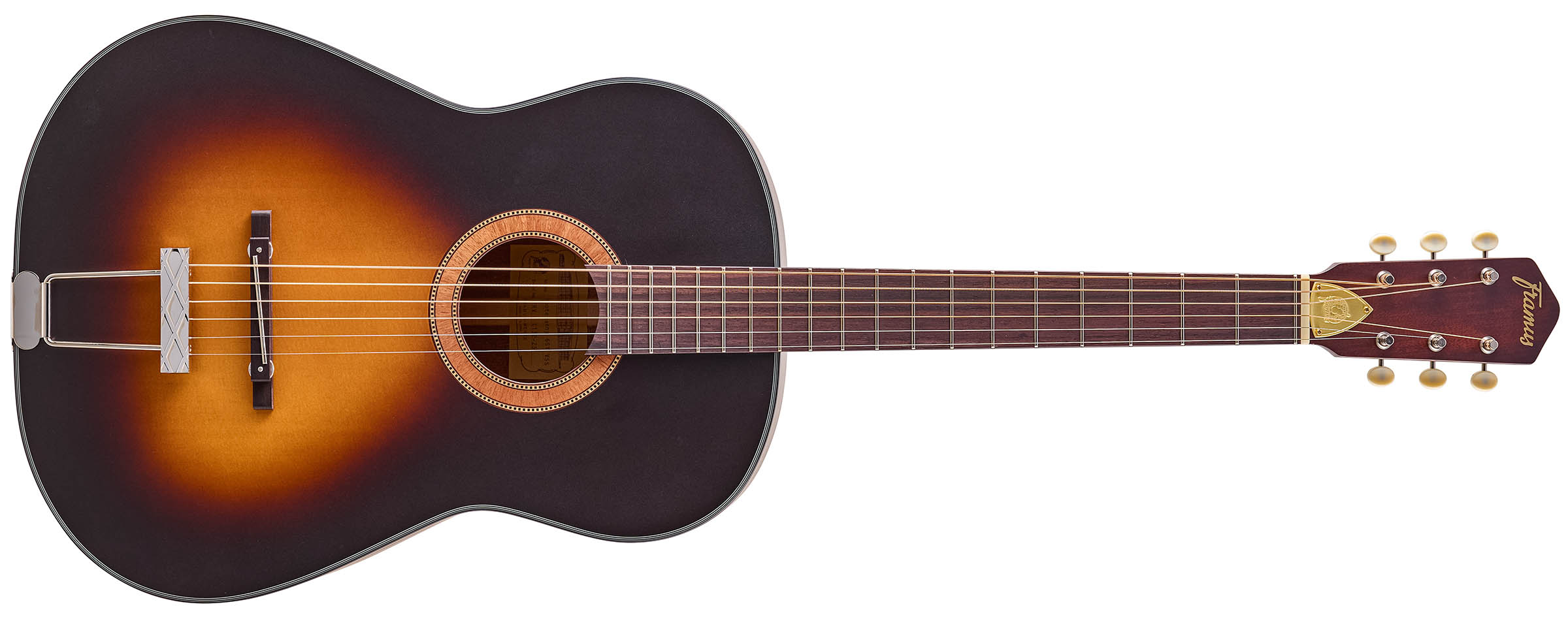 The Framus Hootenanny is inspired by the acoustics John Lennon used with the Beatles in the mid 1960s, and here is photographed in close-up against distressed wooden flooring.
