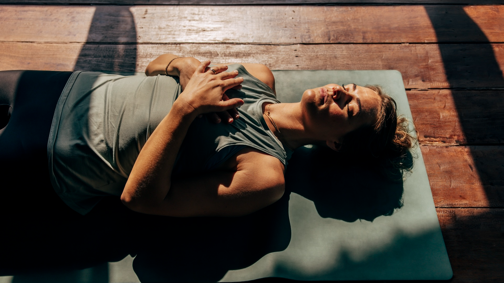 woman meditating