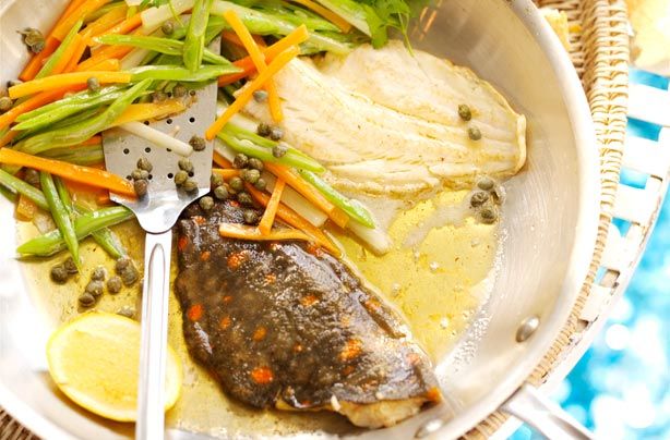 Pan-fried buttery plaice