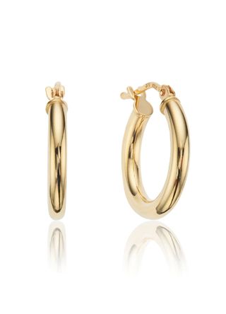 Lily & Roo Solid Gold Small Rounded Hoop Earrings