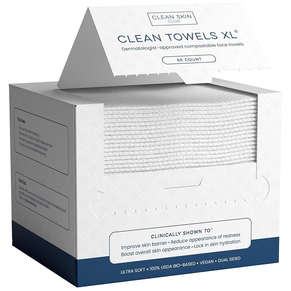 Clean Towels Xl, Biodegradable, Extremely Soft, 50 Count, Vegan, Cruelty Free