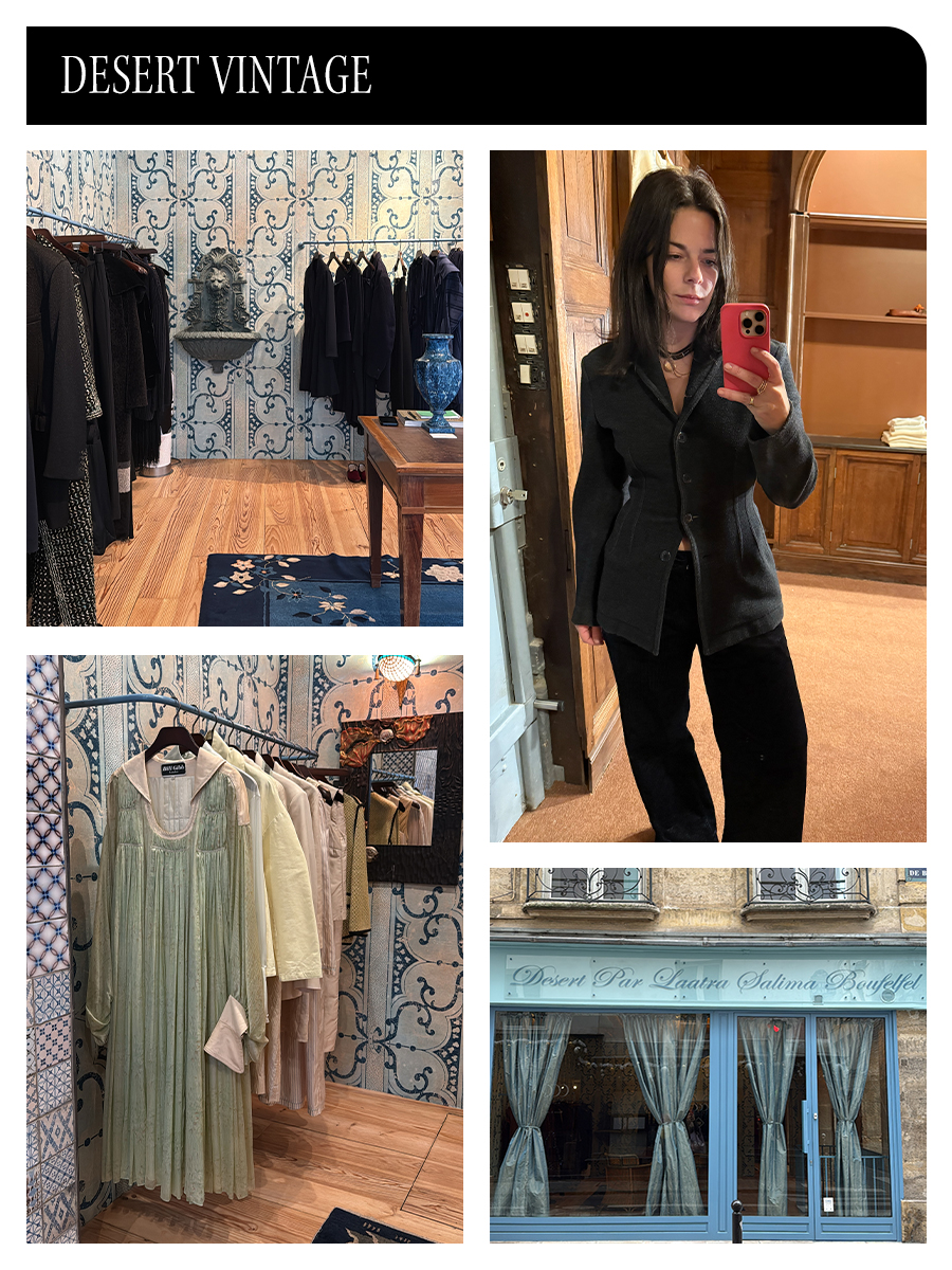 a photo inside at one of the best vintage stores in Paris