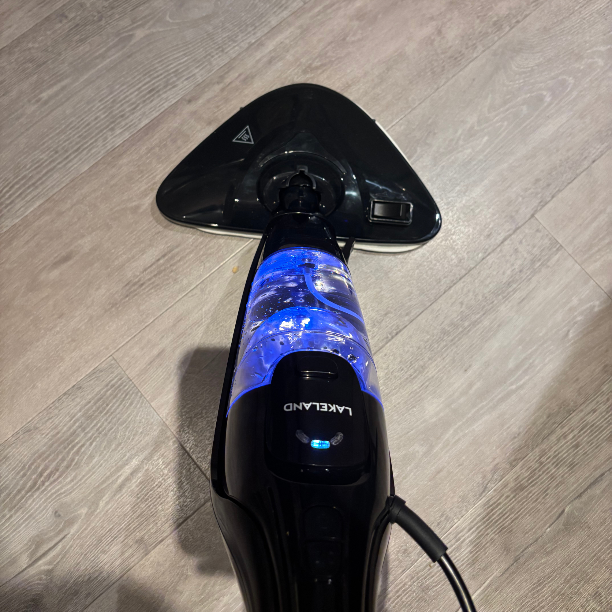 Lakeland 2-in-1 Steam Mop in use on laminate floor