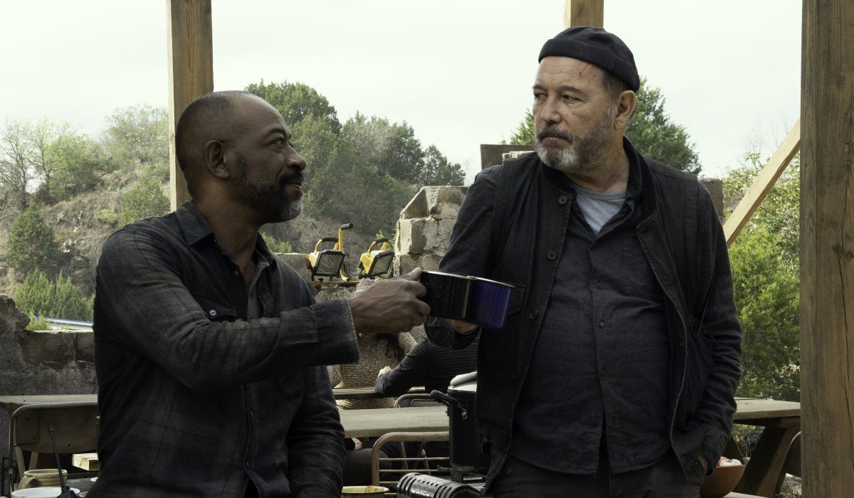 salazar and morgan cheers drinks in fear the walking dead season 6