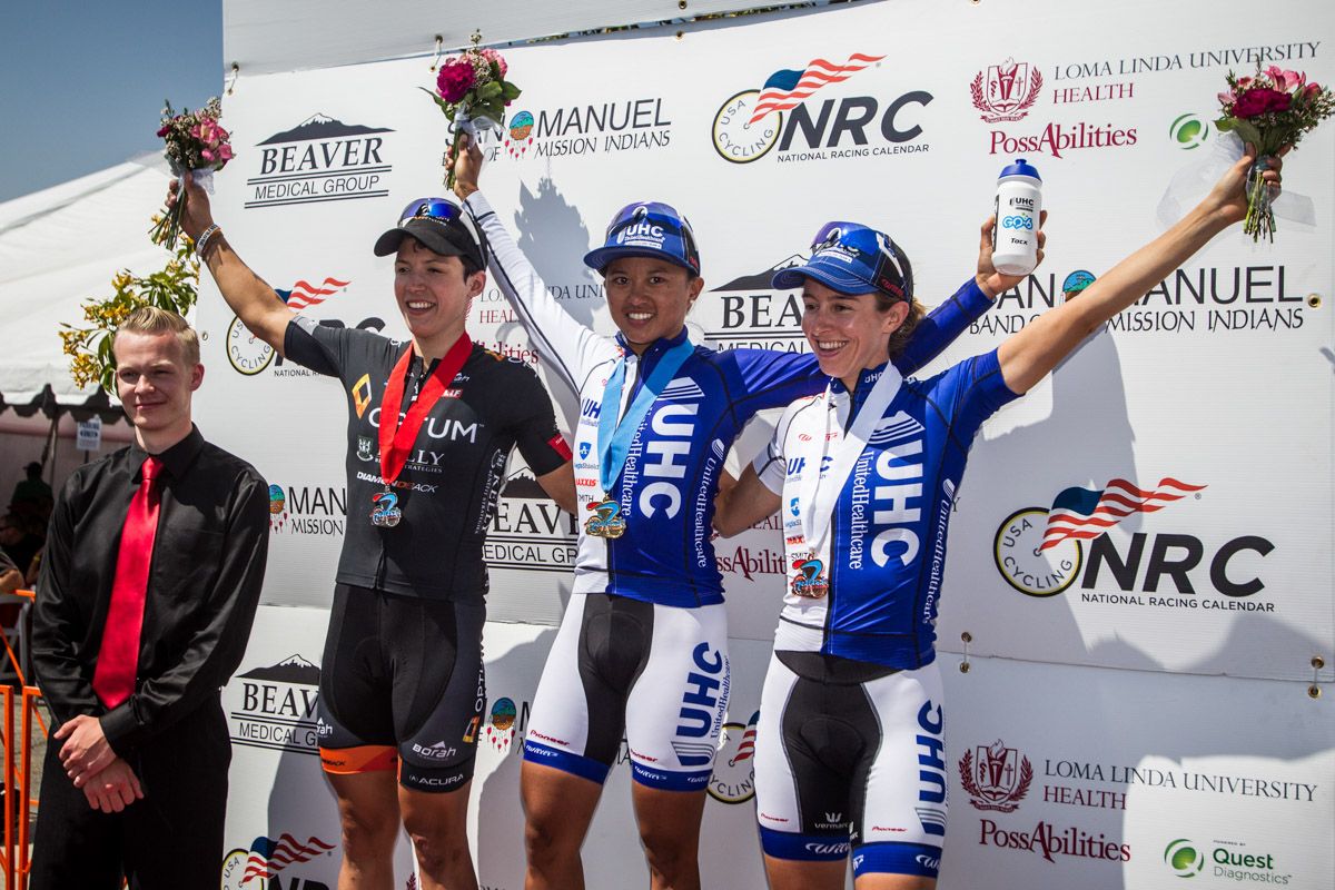 The top three women for the stage.
