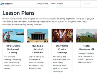 Roblox screenshot showing unique lesson plans.