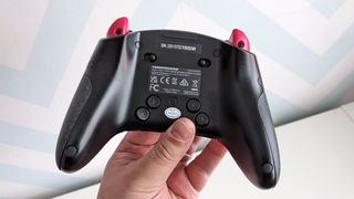 The rear of the Thrustmaster eSwap XR Pro controller