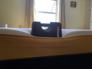 Mattress tested with a weight