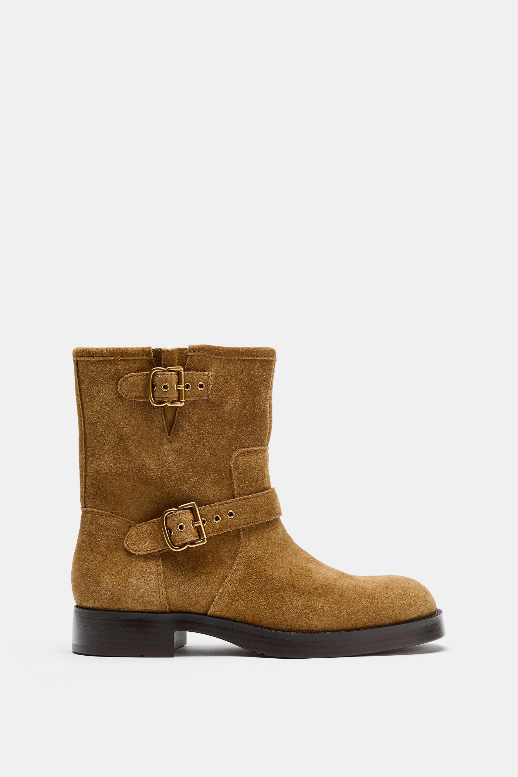 zara suede moto boot