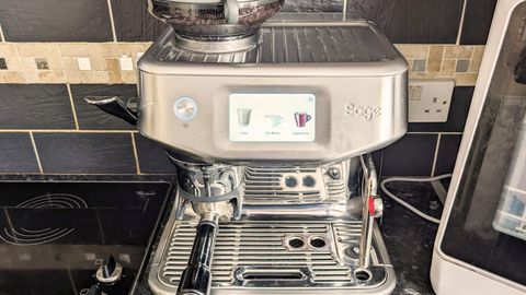 Breville Barista Touch Impress being tested in writer's home