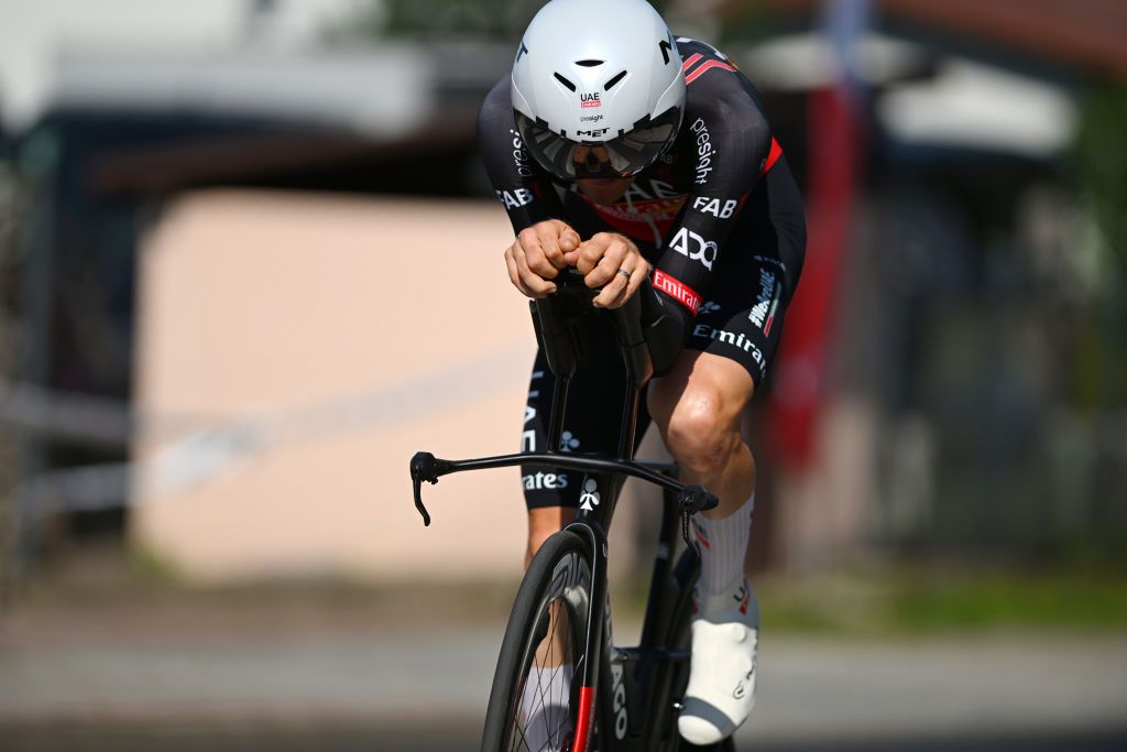 KARPACZ POLAND AUGUST 13 Tim Wellens of Belgium and UEA Team Emirates sprints during the 81st Tour de Pologne Stage 2 a 154km individual time trial stage from Mysakowice to Karpacz UCIWT on August 13 2024 in Karpacz Poland Photo by Luc ClaessenGetty Images