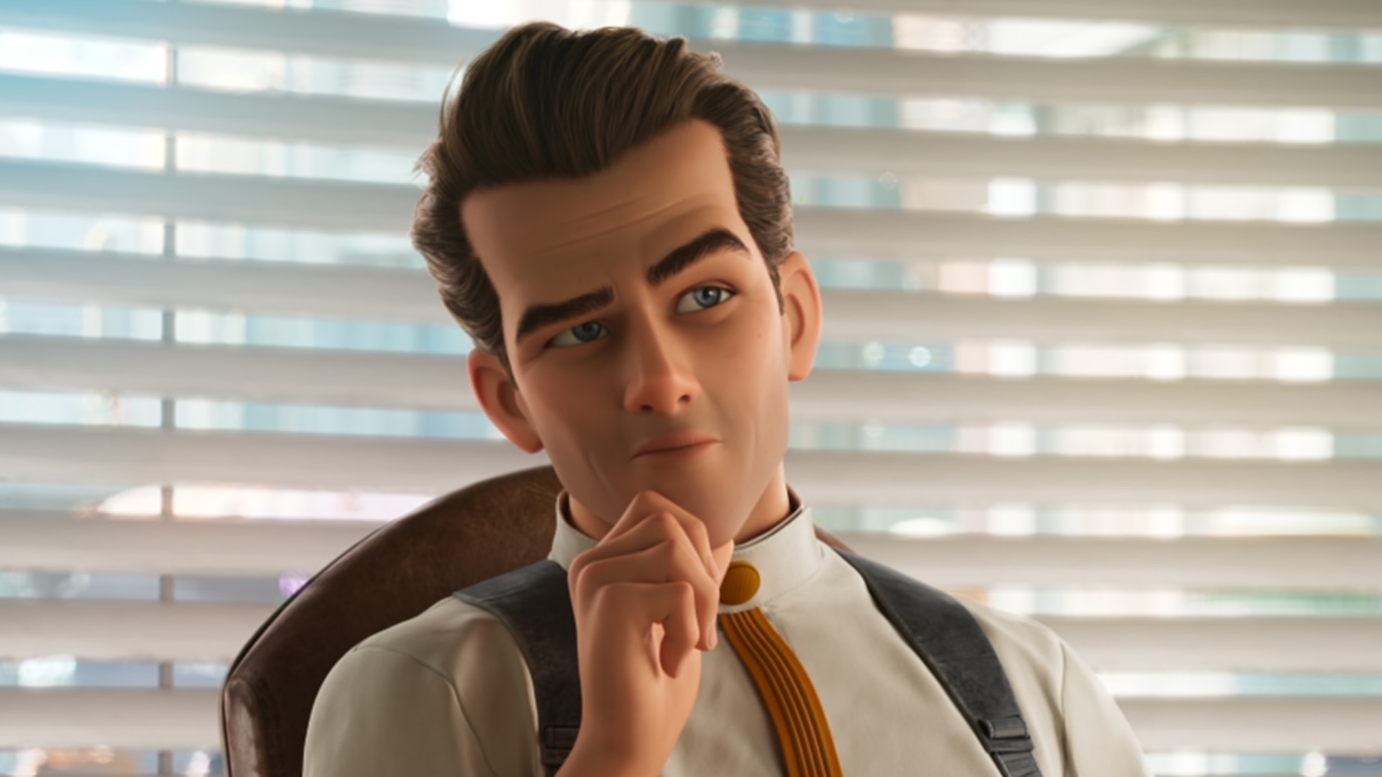 Ray Gunn in his office with his hand on his chin