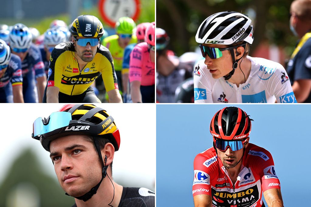 Tom Dumoulin, Jonas Vingegaard, Wout van Aert and Primož Roglič 