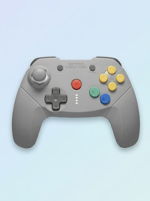 Retro Fighters Brawler64 Wireless Nintendo Switch Controller Online Bluetooth NSO Edition, Gray