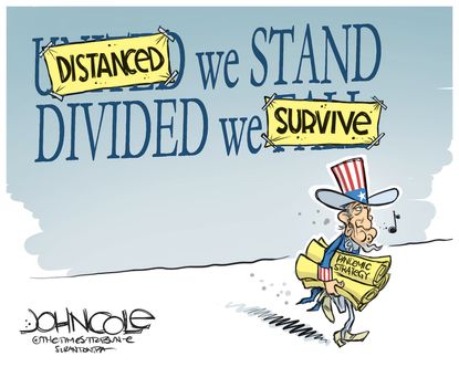 Editorial Cartoon U.S. social distancing coronavirus&nbsp;